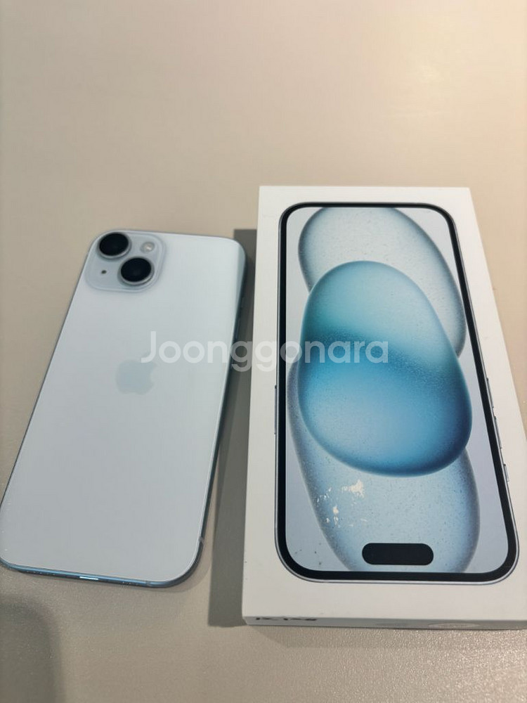 아이폰 15 블루 색상 128GB--2