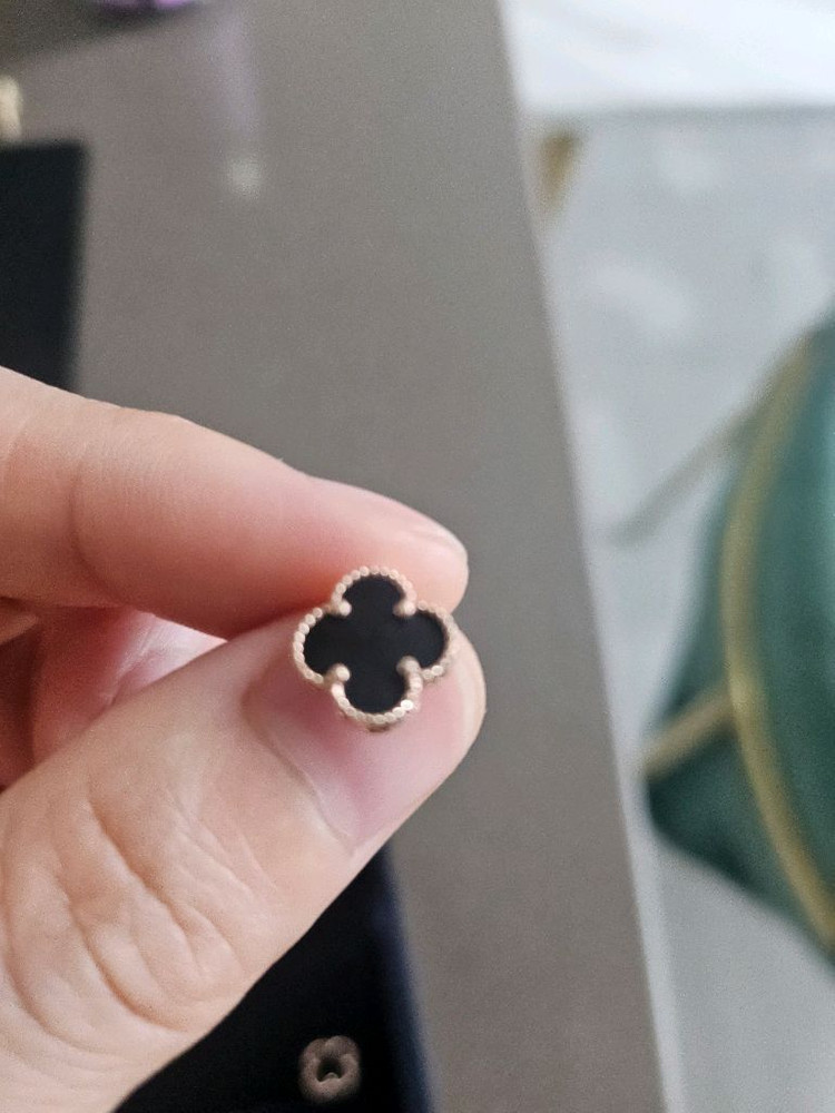 14k클로버로즈골드귀걸이--4