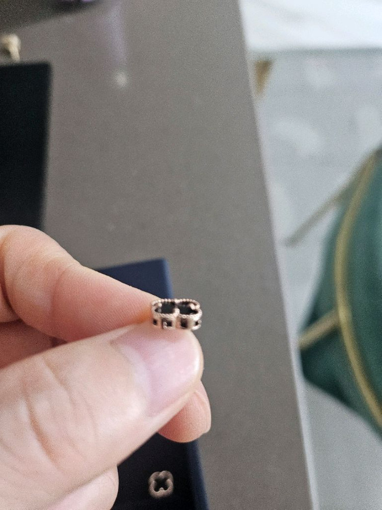 14k클로버로즈골드귀걸이--3