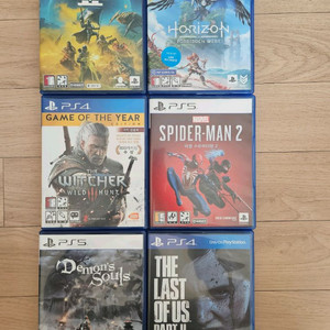 PS4,5 스파이더맨2 포함 6장 일괄판매 택포