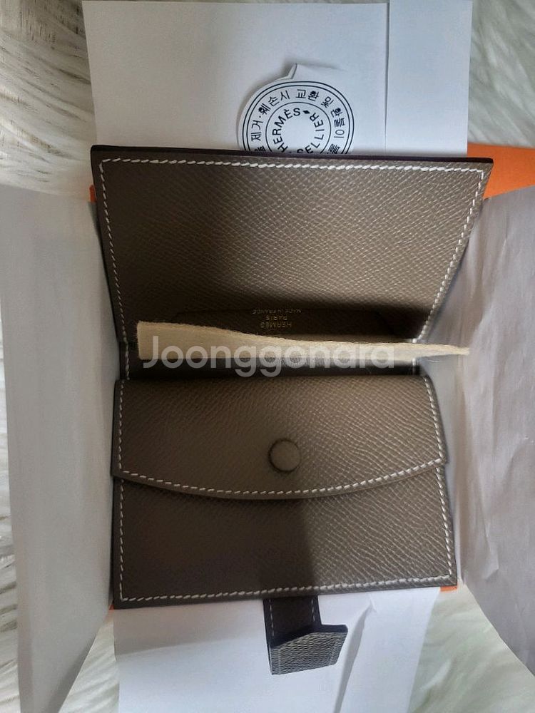 에르메스 미니 지갑 베안 미니 지갑 에토프 금장--4