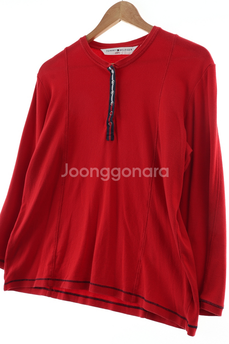 W(XL-2XL) 타미힐피거 긴팔티셔츠 레드 빅사이즈--0