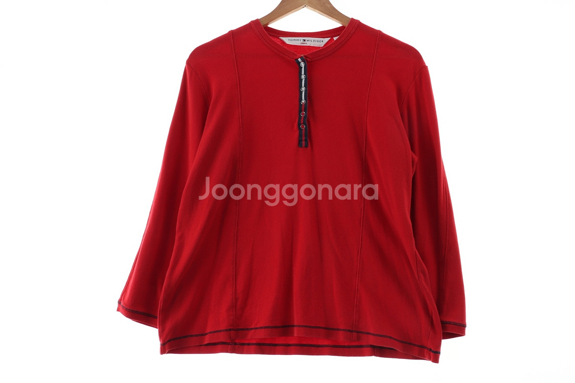 W(XL-2XL) 타미힐피거 긴팔티셔츠 레드 빅사이즈--1