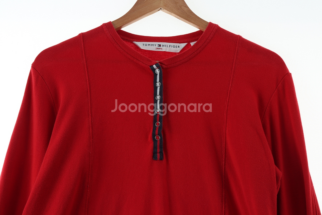 W(XL-2XL) 타미힐피거 긴팔티셔츠 레드 빅사이즈--2