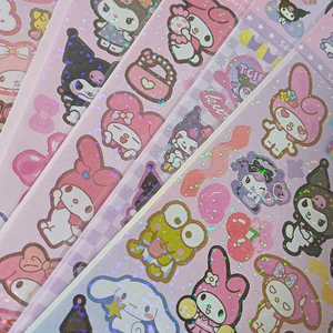 산리오 홀로그램 대형 씰스티커