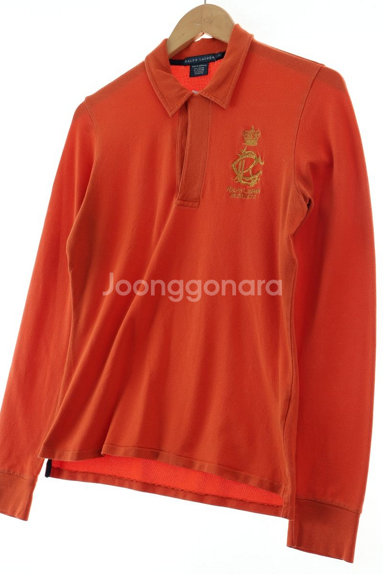 W(L-XL) 폴로 랄프로렌 카라 긴팔티셔츠 주황--0