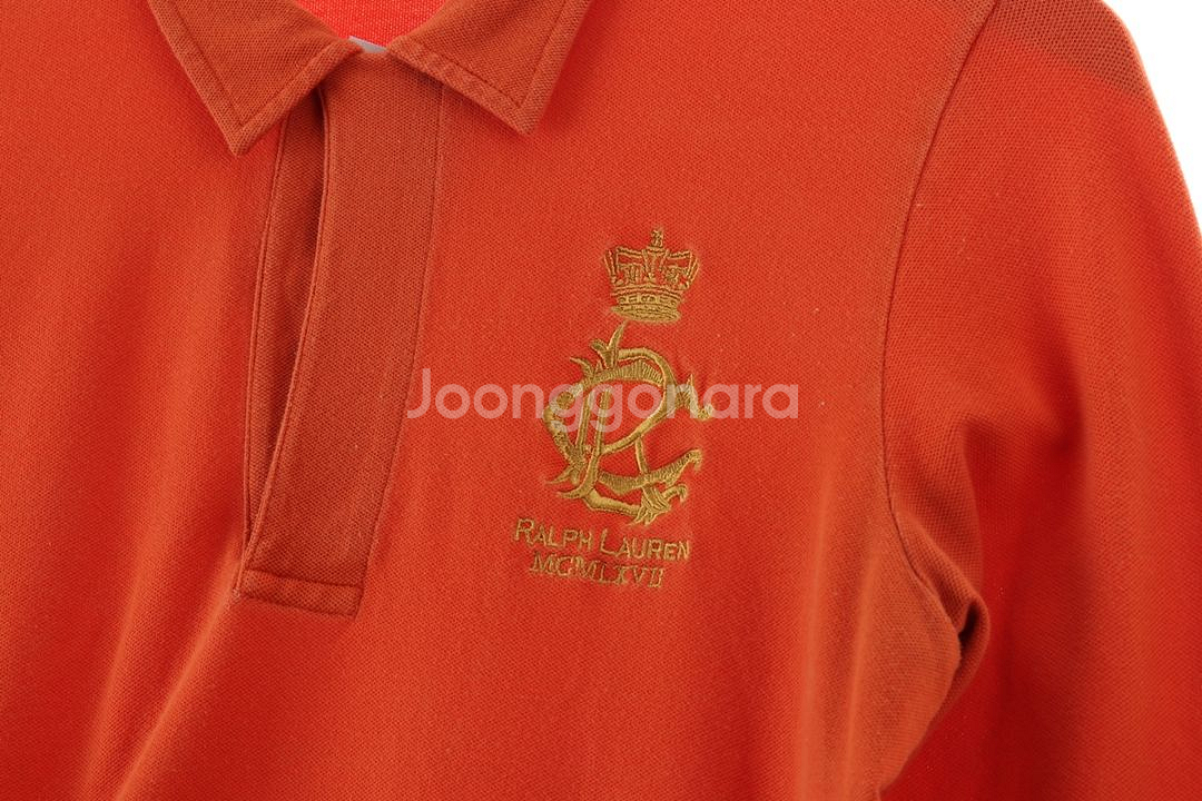 W(L-XL) 폴로 랄프로렌 카라 긴팔티셔츠 주황--4