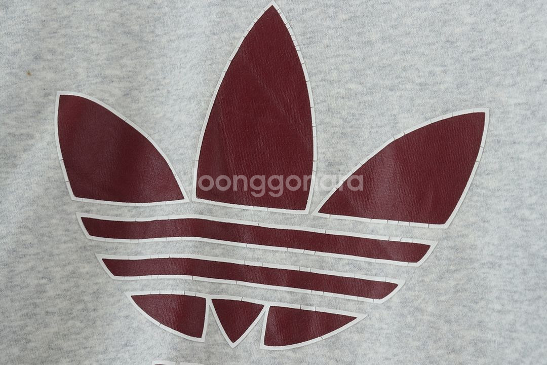 (M-L) 아디다스 맨투맨 티셔츠 삼선 빅로고 희귀--5