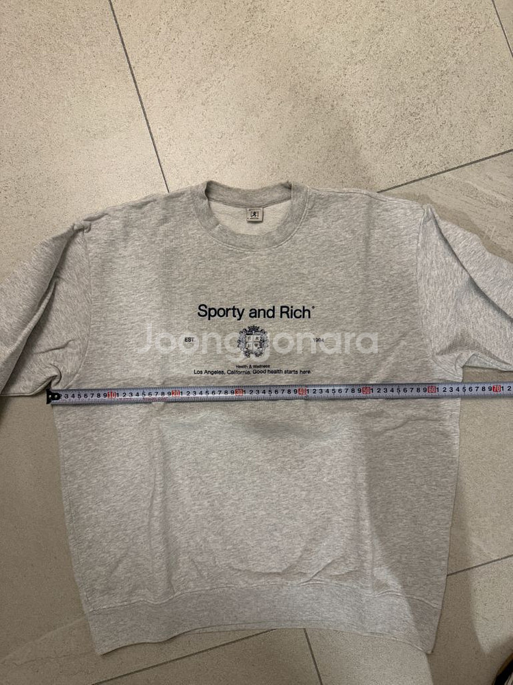 스포티앤리치 남자 스웻셔츠 그레이 L사이즈--4