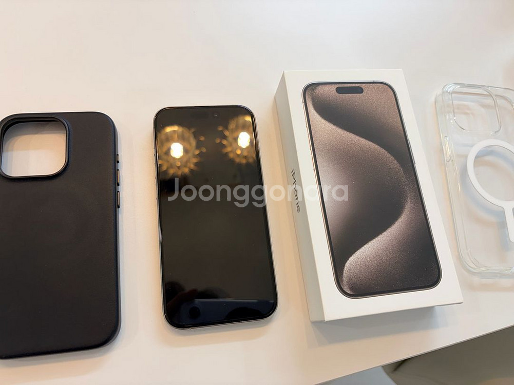 아이폰 15 프로 내추럴티타늄 256GB 카메라 무음--8