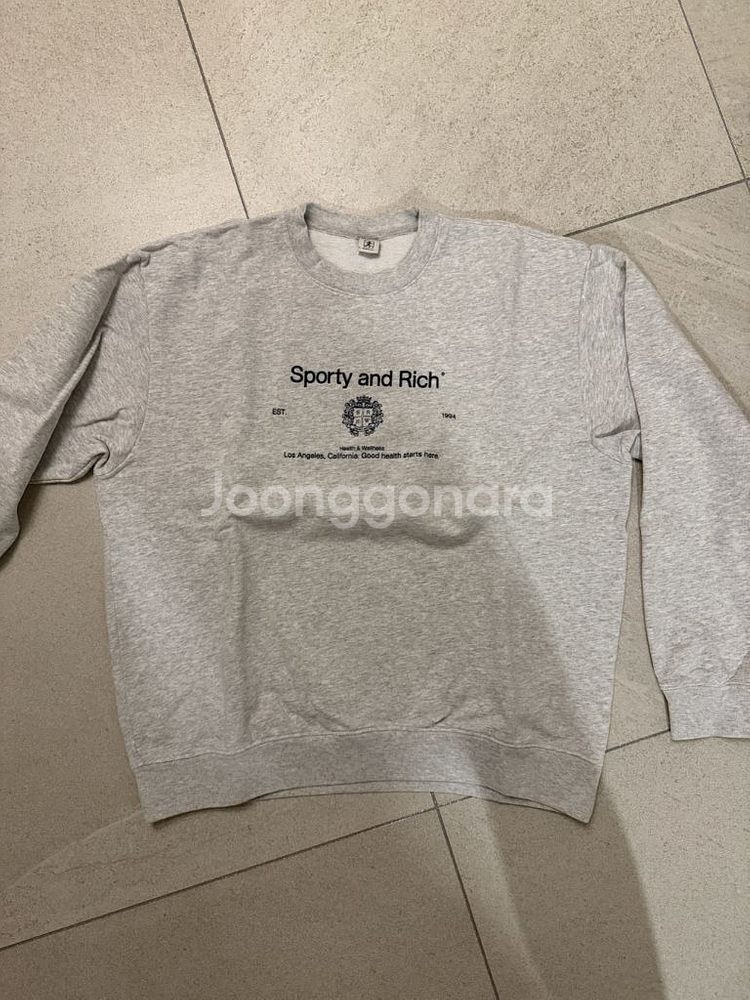 스포티앤리치 남자 스웻셔츠 그레이 L사이즈--0