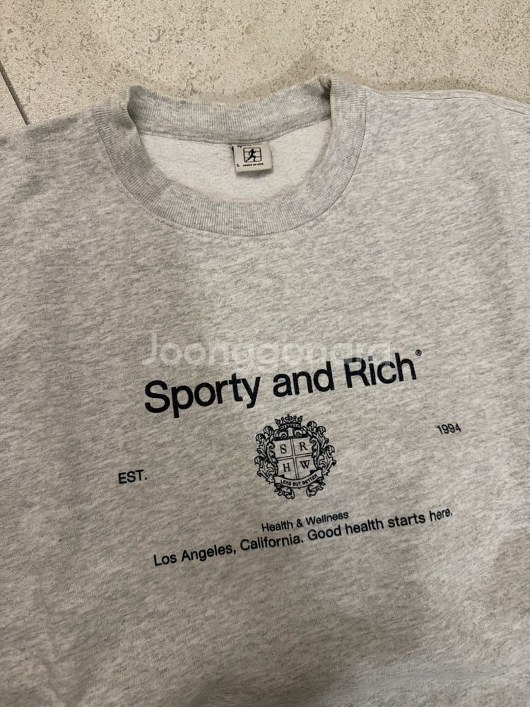 스포티앤리치 남자 스웻셔츠 그레이 L사이즈--2