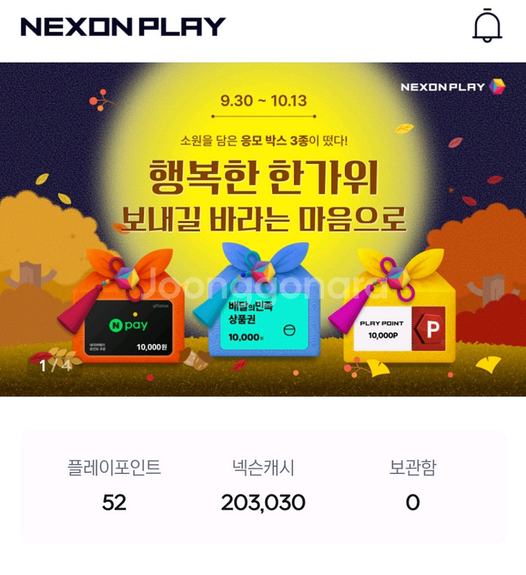넥슨캐시 20만원 팝니다 (충전된 것)--0