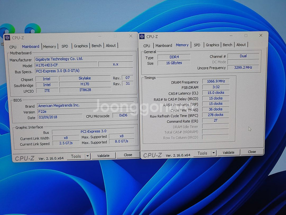 기가h170.삼성램16g.nvme256--3