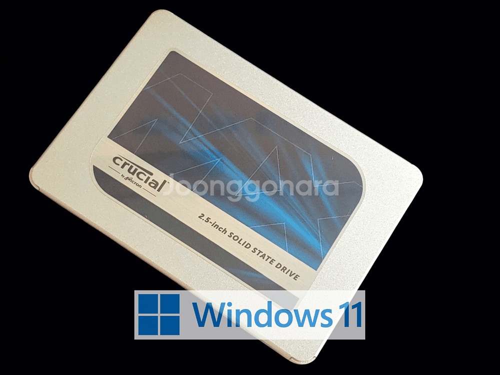 윈도우11 설치 마이크론 MX500 SSD 1TB--0