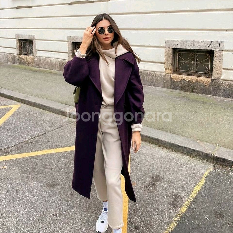 자라 오버사이즈 울 코트--0