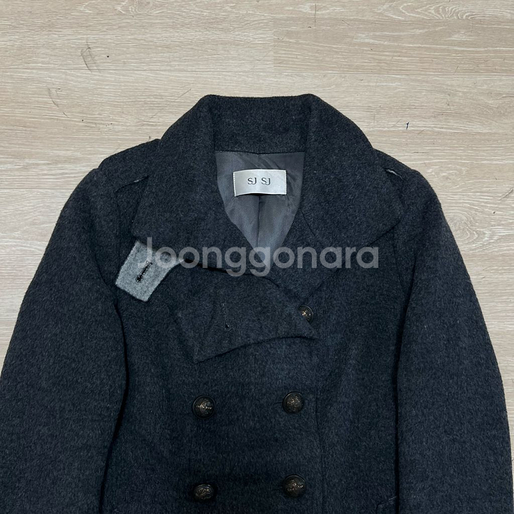 한섬 SJSJ 여성 양모 앙고라 더블 코트 S/90--1
