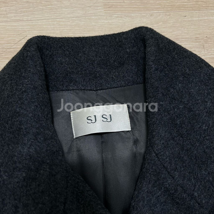 한섬 SJSJ 여성 양모 앙고라 더블 코트 S/90--3