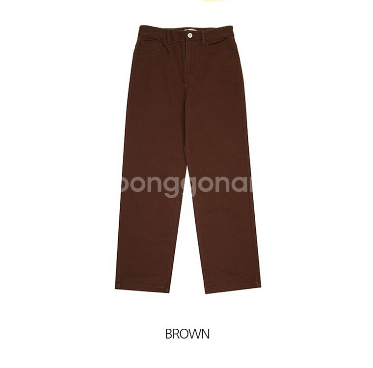 [미착용새상품] 스파오 여성 일자핏 코튼팬츠 9부 브라--0