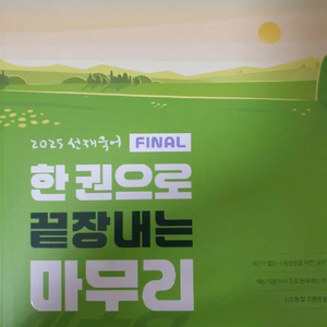 (택포.새책)2025 선재국어 한권으로 끝장내는 마무리