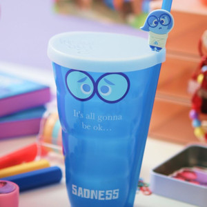 인사이드 아웃2 슬픔이 피규어 컬러컵 텀블러