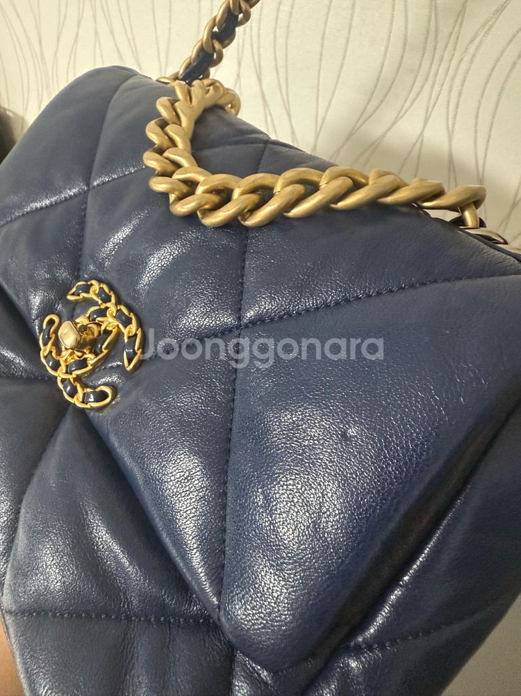 샤넬 19백 네이비--2