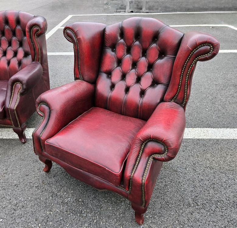 체스터필드 가죽 소파 3+1--1