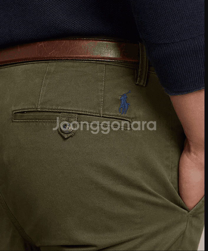 폴로 스트레치 치노 팬츠 / 올리브 / 33*32--2