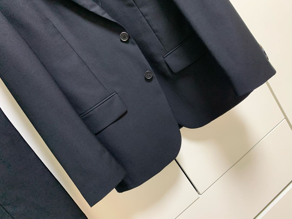 지이크 블랙 검정 수트 정장 이태리 레다원단100/78--5