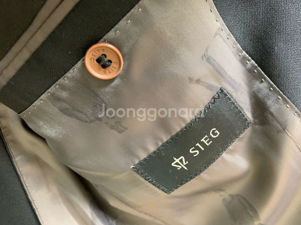 지이크 블랙 검정 수트 정장 이태리 레다원단100/78--3