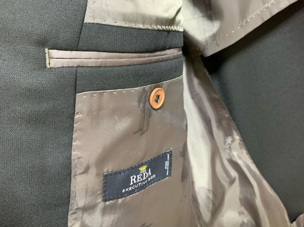 지이크 블랙 검정 수트 정장 이태리 레다원단100/78--4