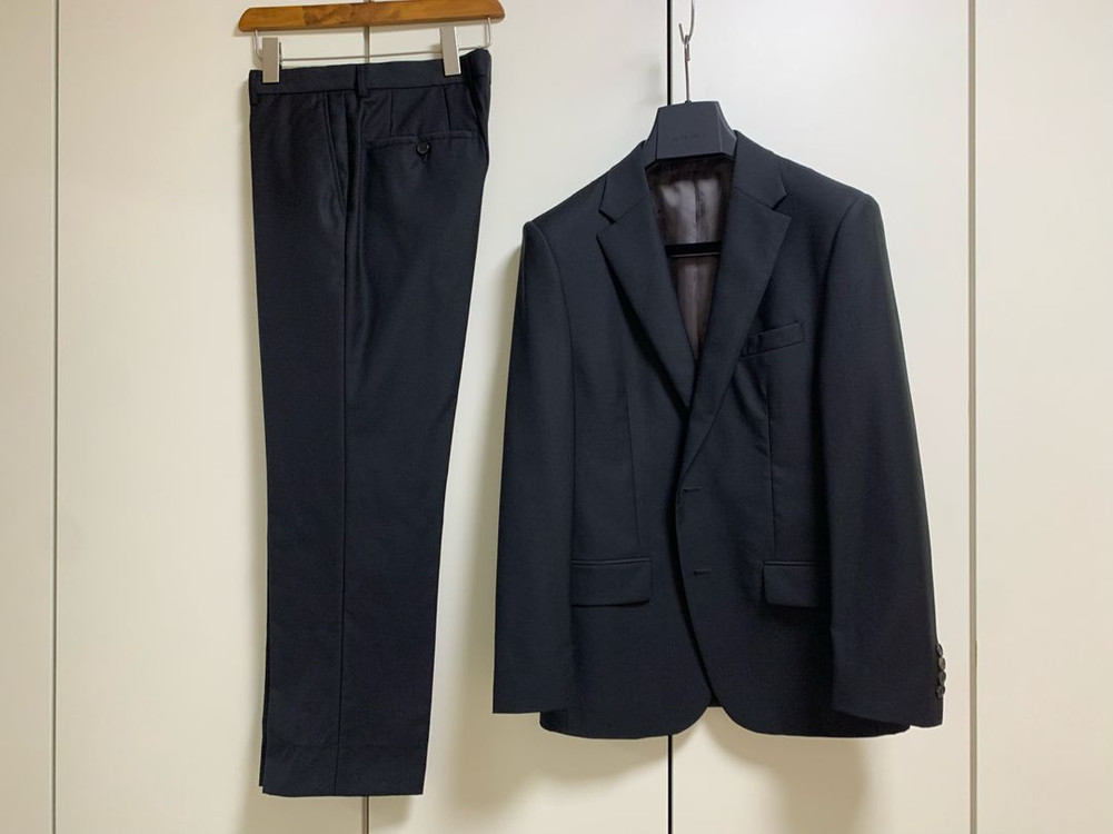 지이크 블랙 검정 수트 정장 이태리 레다원단100/78--9