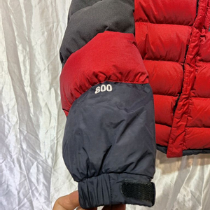노스페이스 써밋 800 패딩 레드/블랙