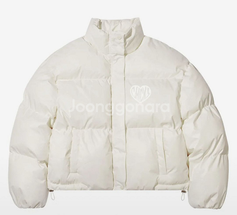 칙스 하트화이트 숏 패딩 점퍼 화이트--0