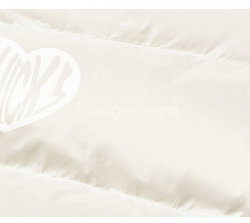 칙스 하트화이트 숏 패딩 점퍼 화이트--2