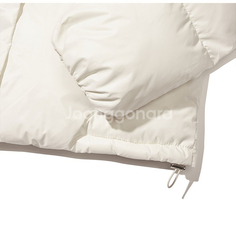 칙스 하트화이트 숏 패딩 점퍼 화이트--3