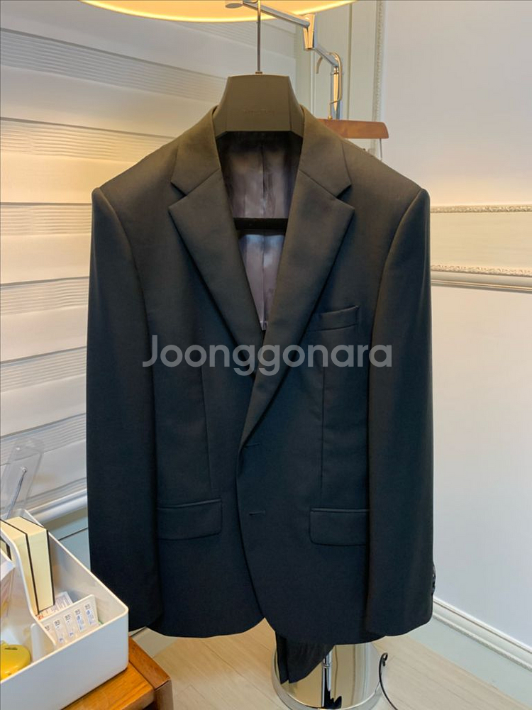 지이크 블랙 검정 수트 정장 이태리 레다원단100/78--11