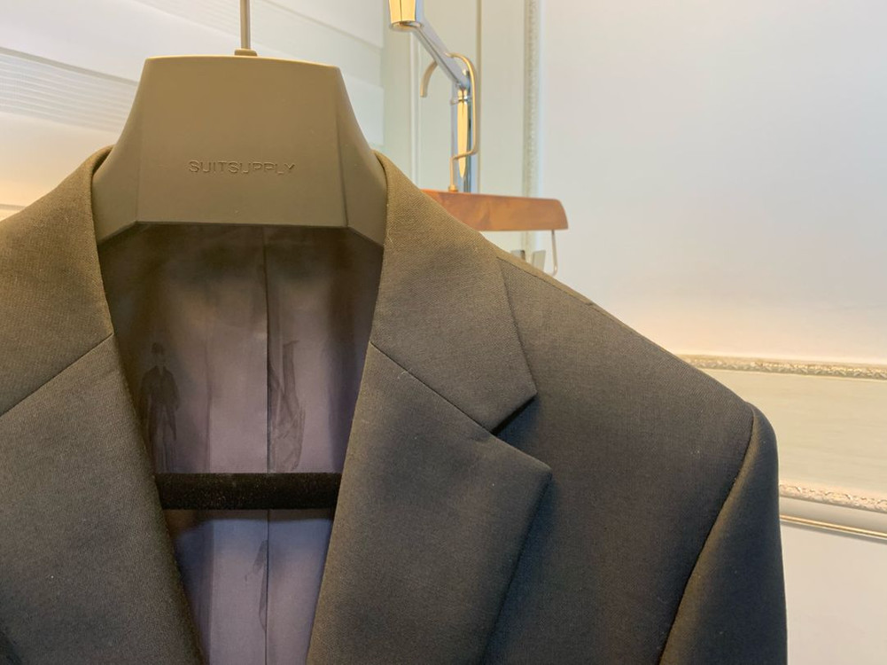 지이크 블랙 검정 수트 정장 이태리 레다원단100/78--10