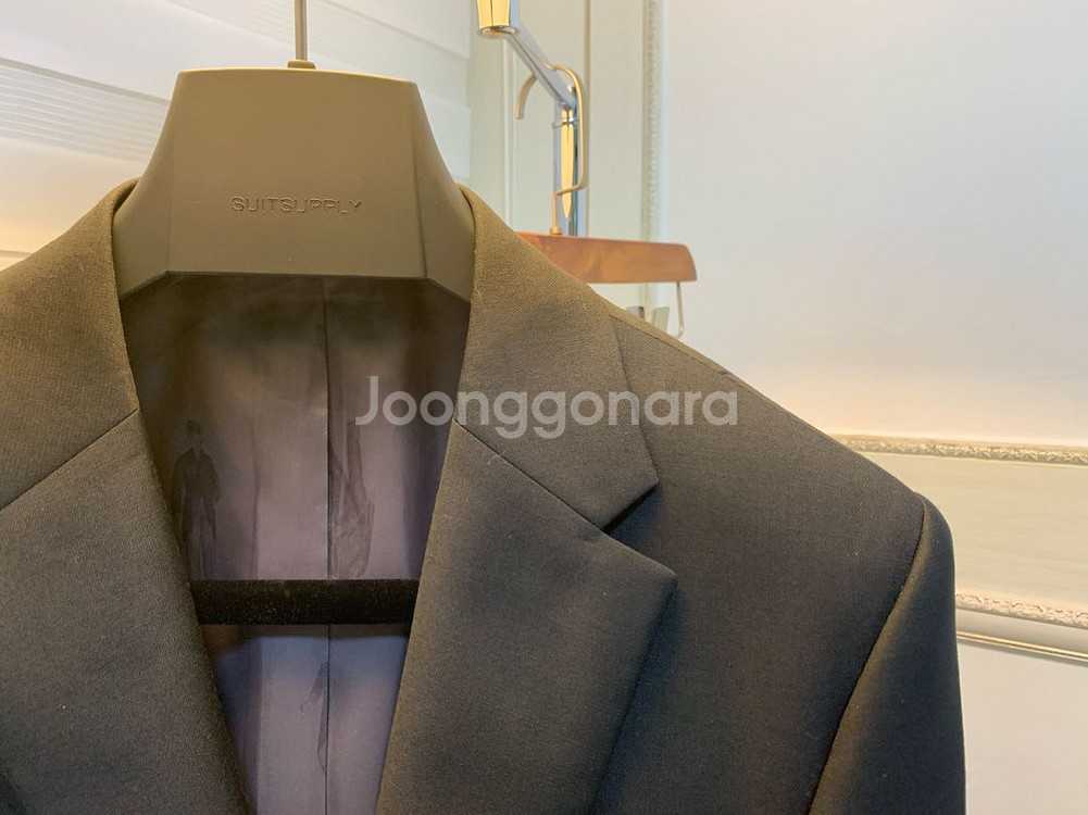 지이크 블랙 검정 수트 정장 이태리 레다원단100/78--10