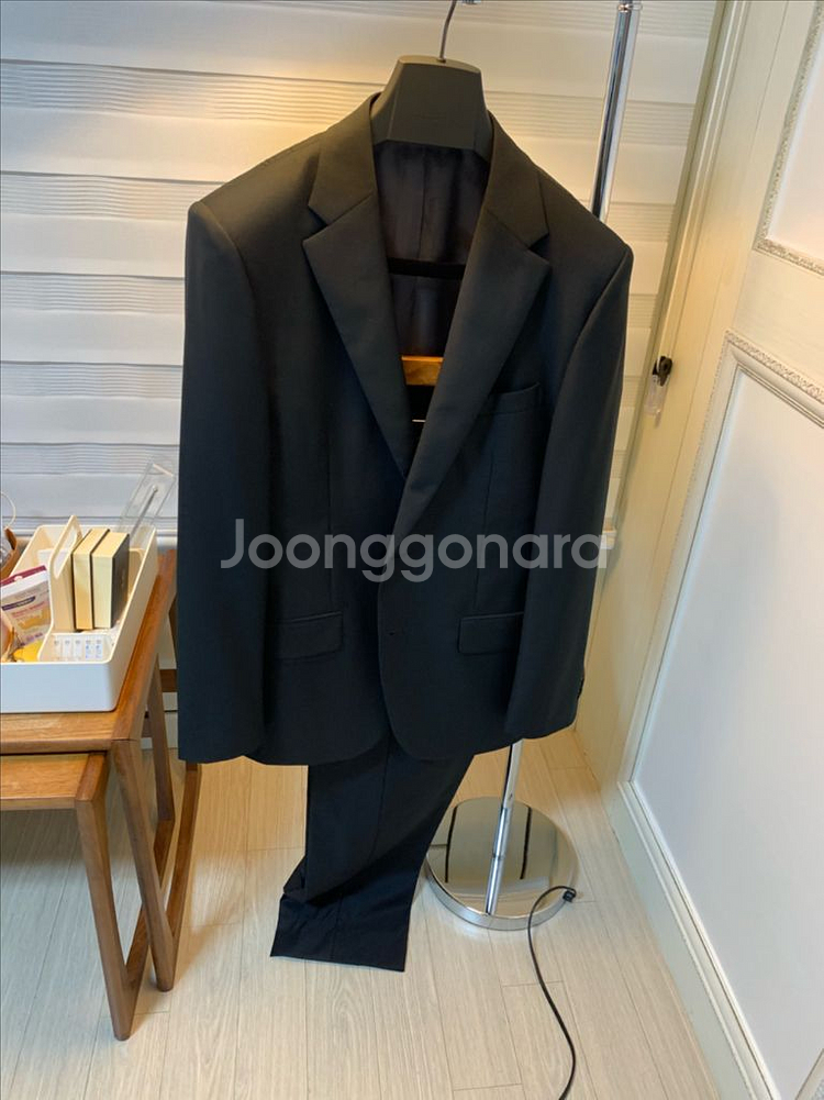 지이크 블랙 검정 수트 정장 이태리 레다원단100/78--12
