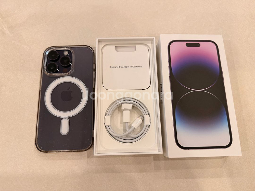 [자급제]아이폰 14Pro 딥퍼플 256GB 풀박스--5