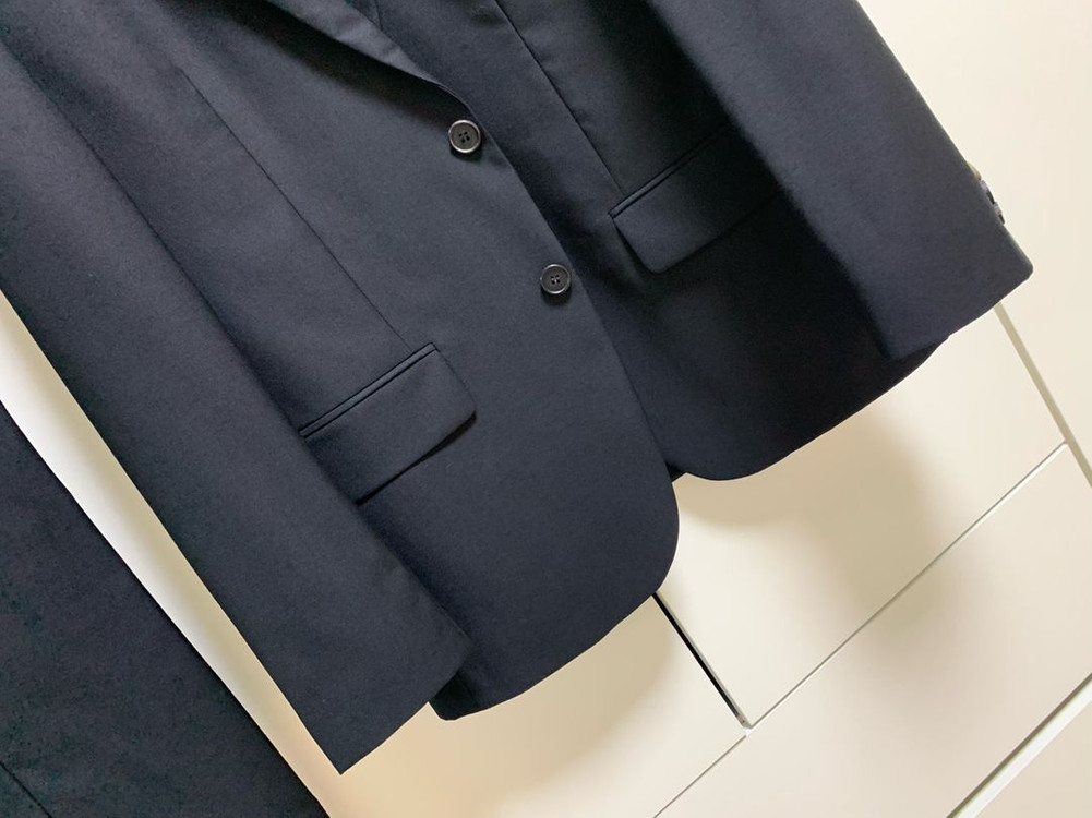 지이크 블랙 검정 수트 정장 이태리 레다원단100/78--13