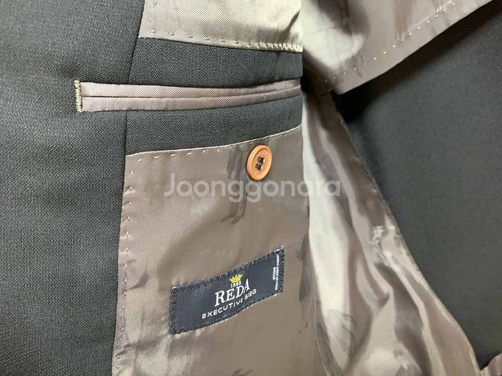 지이크 블랙 검정 수트 정장 이태리 레다원단100/78--16