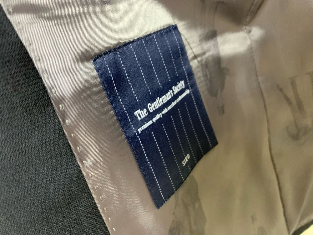 지이크 블랙 검정 수트 정장 이태리 레다원단100/78--18