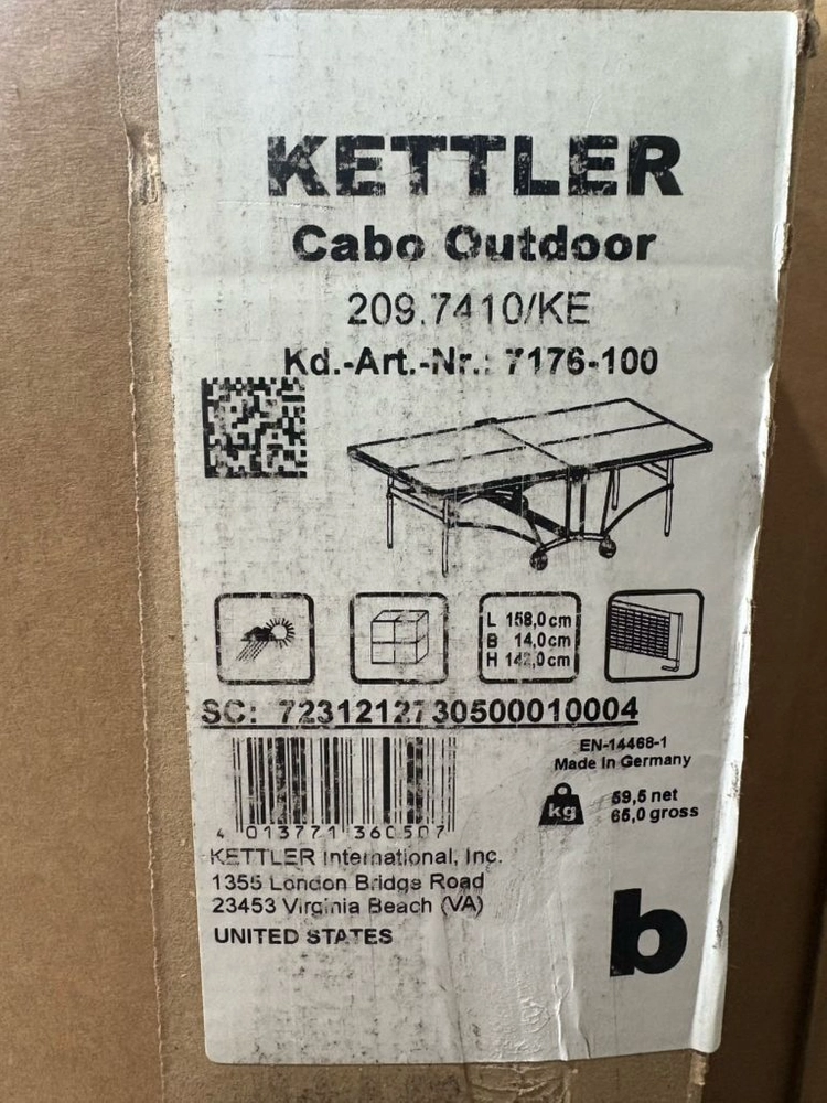 KETTLER Cabo Outdoor 탁구대 (독일제) 이미지
