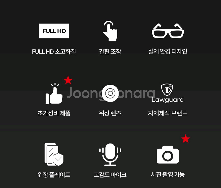 초소형 안경 카메라 판매합니다--3