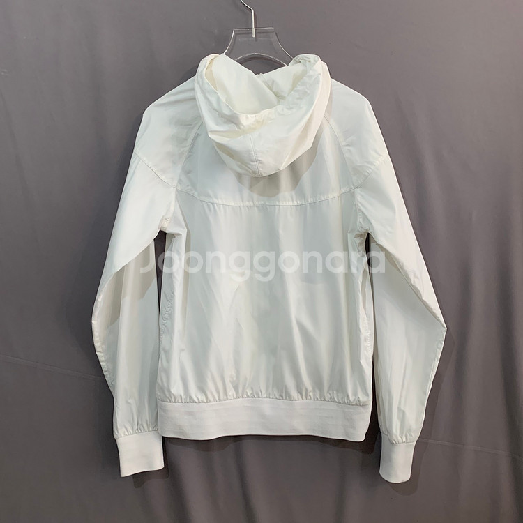 XL 나이키 우먼스 화이트 윈드러너 바람막이 후드 자켓--1