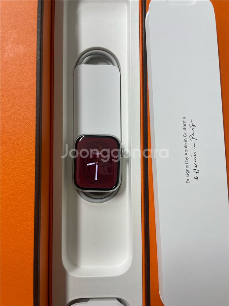 애플워치8에르메스 실버 45mm 애플케어+ 신품급--0