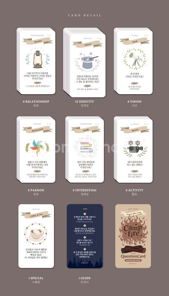 캠프파이어 퀘스천카드 다이스베이커리 아이스브레이킹 게임--6