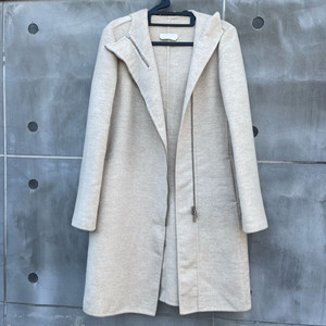 정품 Max Mara 후드 코트 핸드메이드 막스마라